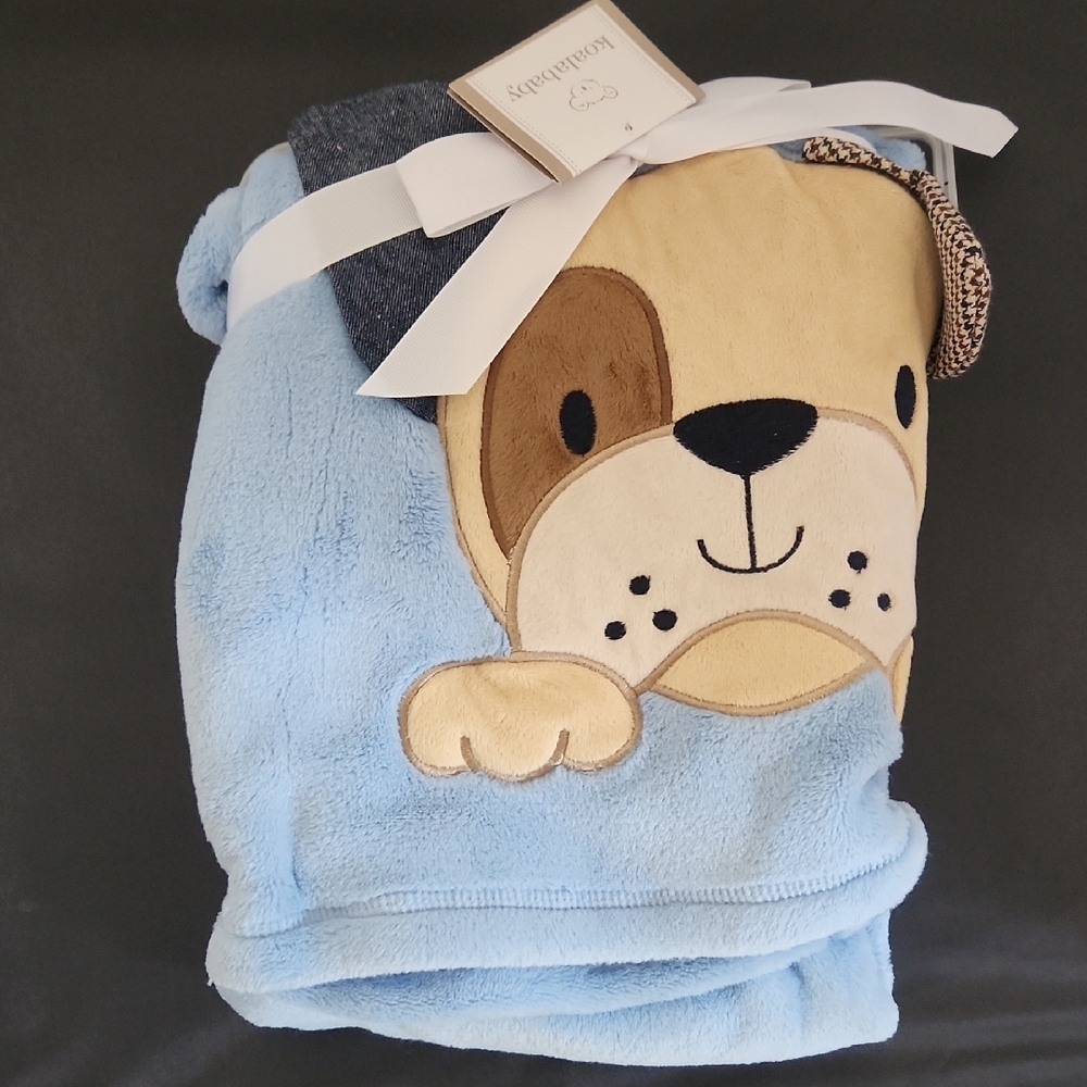 NWT Blue Puppy Koala Baby Blanket 30×40 Inches